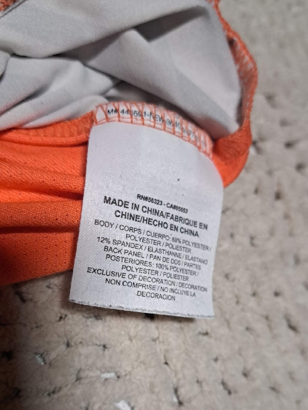 Nike Men's Orange and Gray Diagonal Stripe Polo - Picture 5 of 7